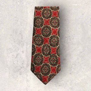 Polo by Ralph Lauren Red Black Handmade Tie